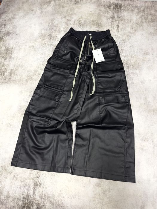 RICK OWENS waxed jeans джинси рик овенс cargo bella штаны чорні широкі
