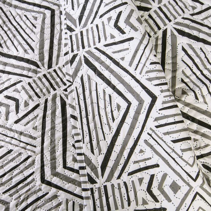 Narzuta 170x210 Tarik biała czarna geometryczna