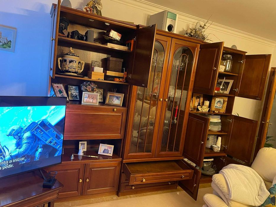 Móvel de Sala Completo em Madeira Maciça – Como Novo
