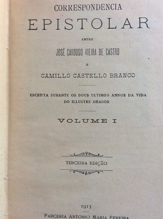 Camillo Castello Branco. Correspondencia epistolar...1913