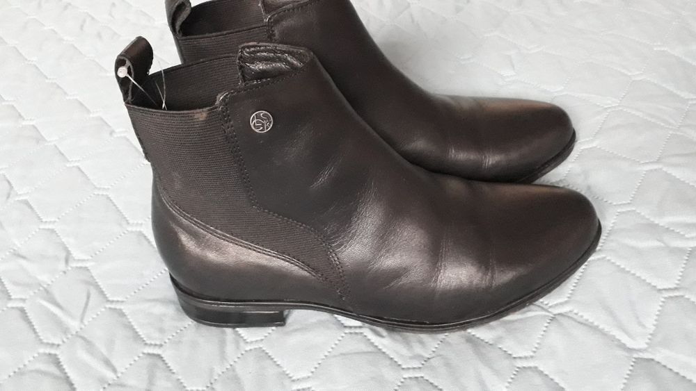 Botki skórzane Czarne  LASOCKI -rozm.36(23.5).Nowe