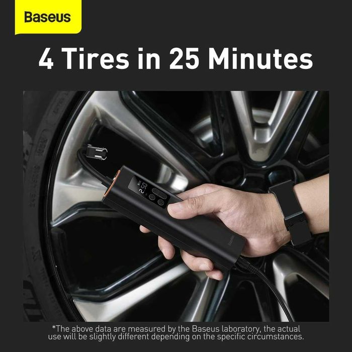 Автомобильный насос компрессор Baseus Super Mini Inflator Pump + кейс