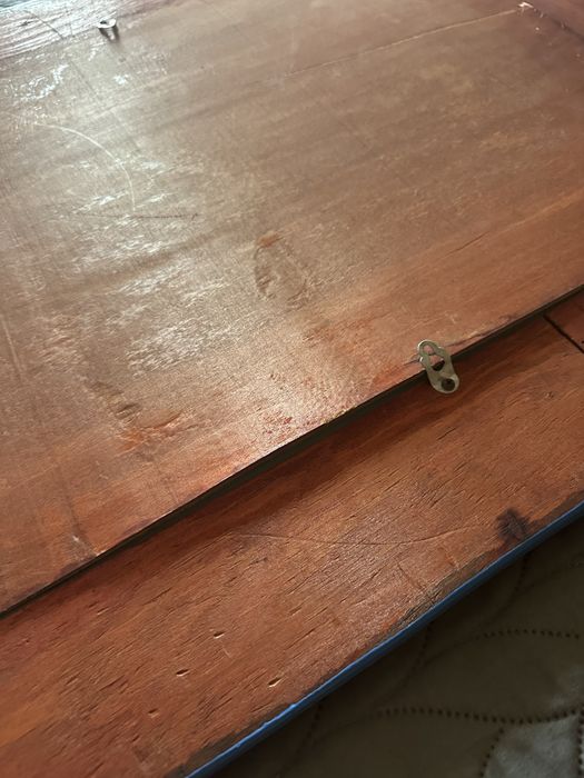 Espelho de Parede Vintage com Moldura Azul