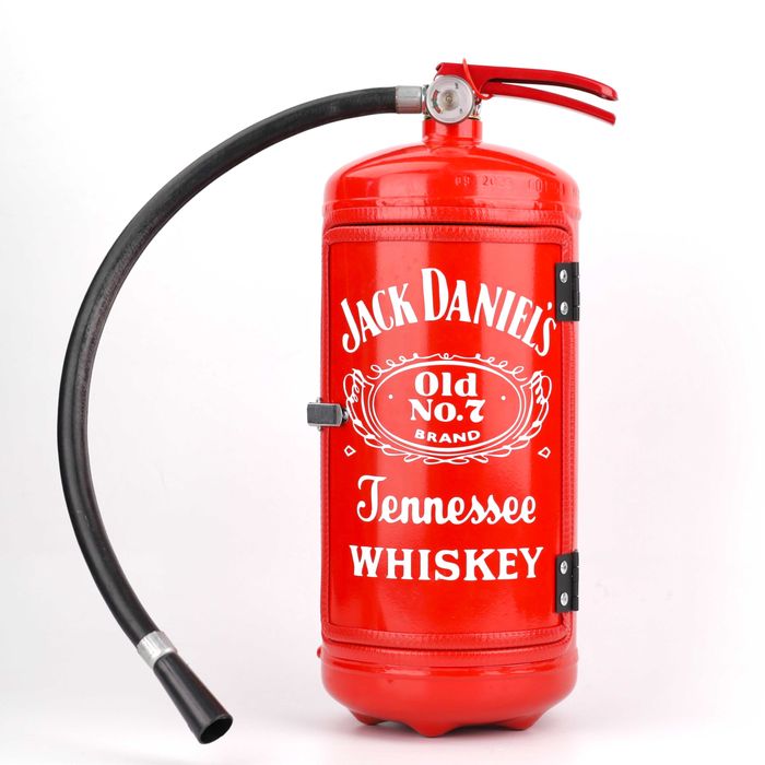 Вогнегасник міні-бар на подарунок з написом "Jack Daniels" Червоний