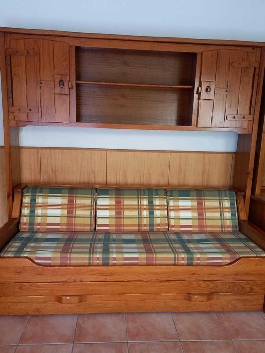 Estúdio Completo – Sofá, Cama, Secretária e Armários