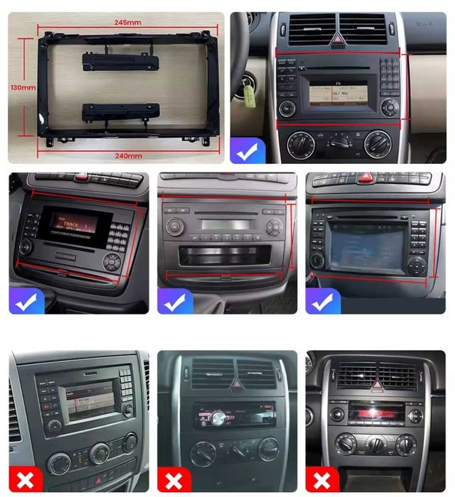 Radio 2 DIN 9" Android Mercedes Viano/Vito/Sprinter/Crafter/Classe A,B