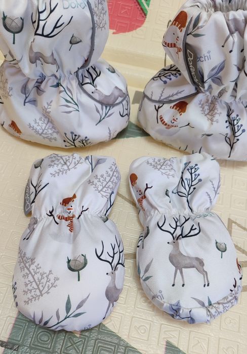 Зимові рукавиці краги і пінетки Dorechi 0-12 міс