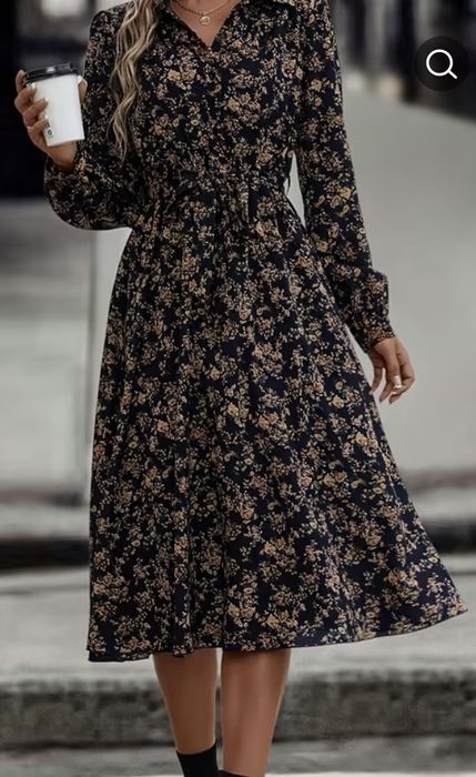 Сукня міді кввтковий принт