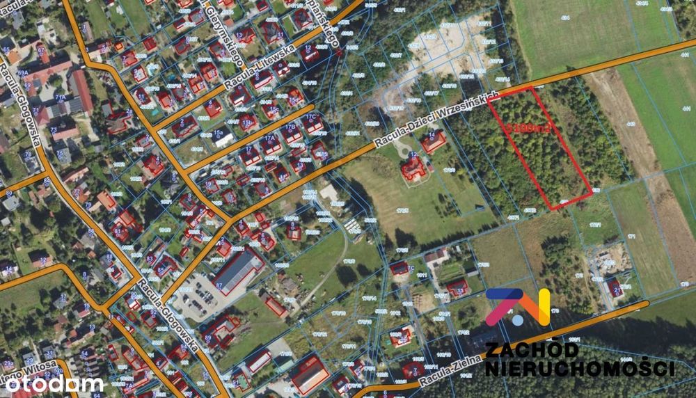 Racula- działka budowlana z WZ na 3 domy