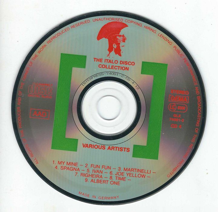 4 CD The Italo Disco Collection (1989) (Galaxis) Fat Box Case