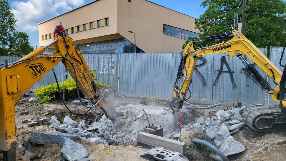 Kucie betonu prace ziemne