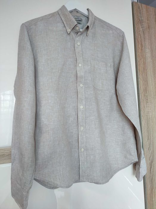 Męska koszula lniana 100% len Mango M/L #424