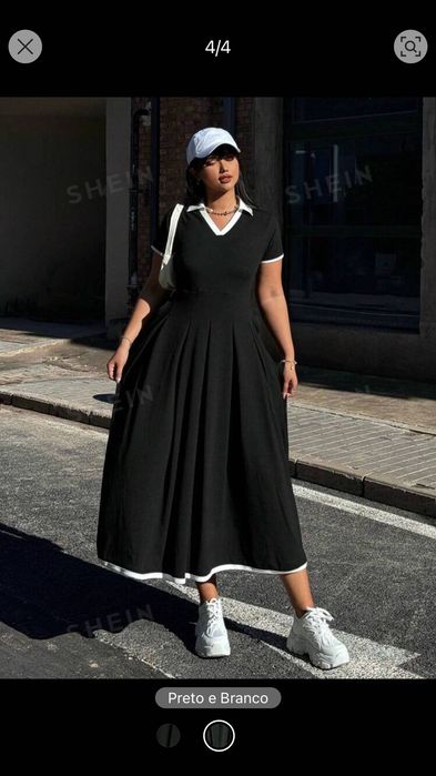 Vendo vestido preto e branco