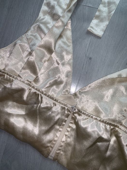 Top wiązany kolor szampański Nasty Gal nowe
