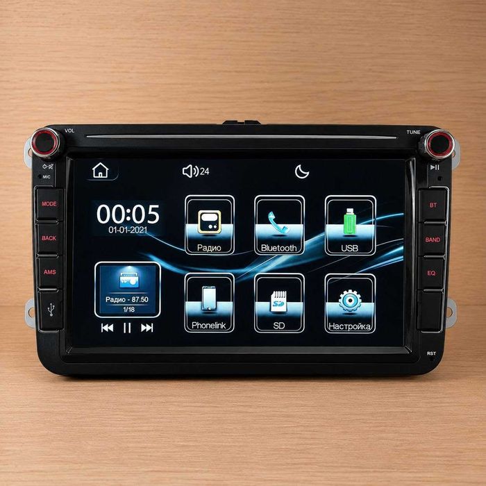 Штатна магнітола для VW Passat Golf Jetta Polo Caddy Touran Tiguan Sharan USB Bluetoth