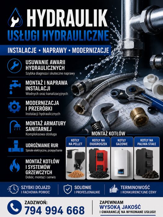 Uslugi hydraulicze/spawalnicze