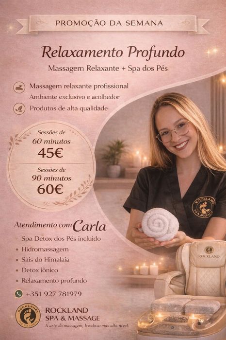 Massagem ROCKLAND SPA MAFRA segunda a domingo