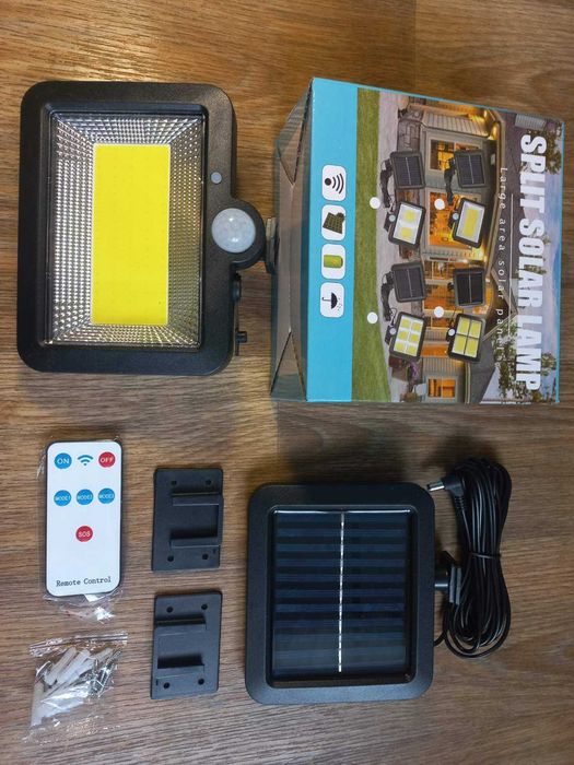 прожектор ліхтар виносна сонячна панель фонарь аккумуляторный батарея