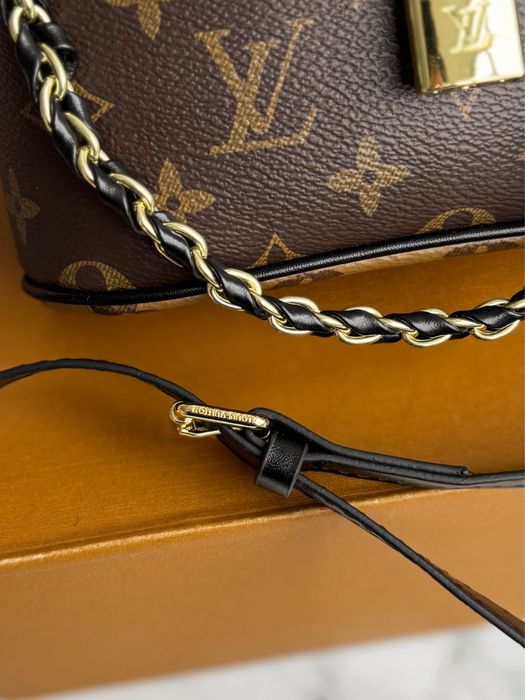 Сумочка жіноча бочонок Louis Vuitton vanity луі вітон коричнева сумка