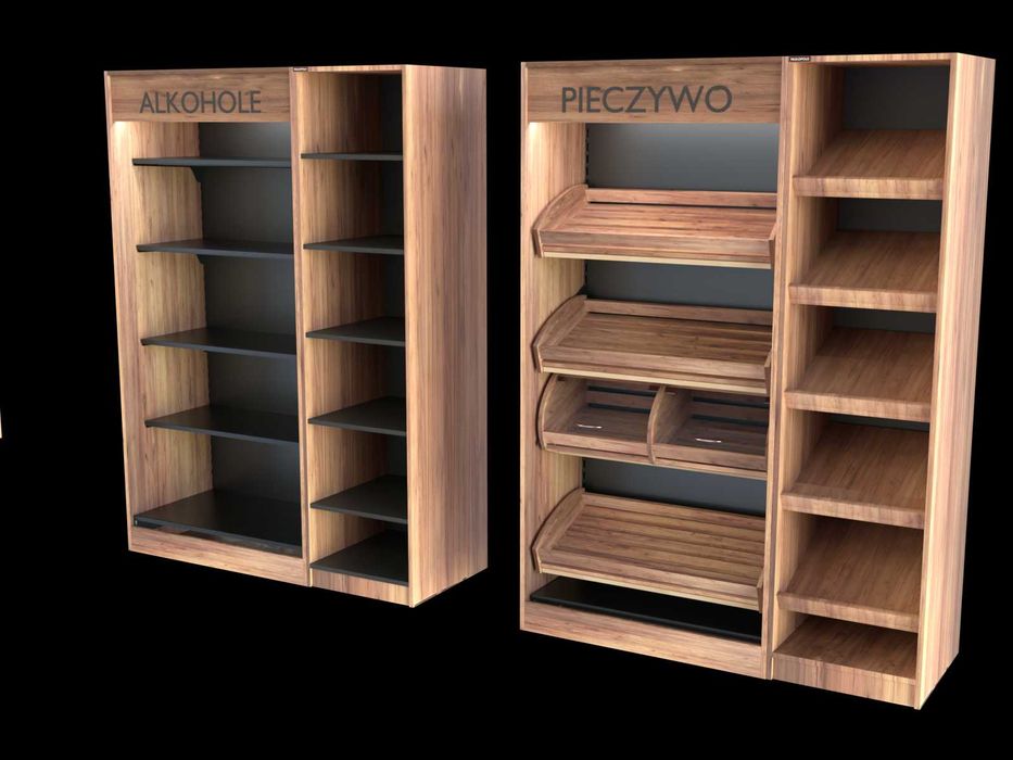 Lada sprzedażowa ekspozycyjna impulsowa meble do sklepu regał
