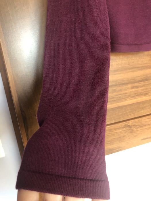 Sweterek bordowy krótki wiązany rozmiar S Top Secret