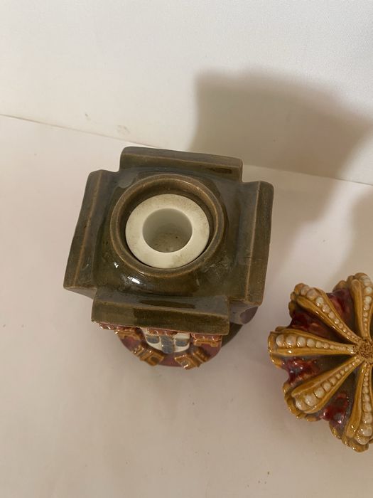 Tinteiro em faianca das caldas da Rainha