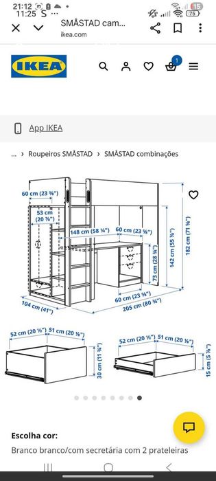 Beliches com secretária