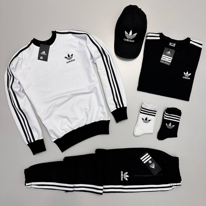 Чоловічий спортивний костюм адідас набір Adidas [4в1] [XS-3XL]