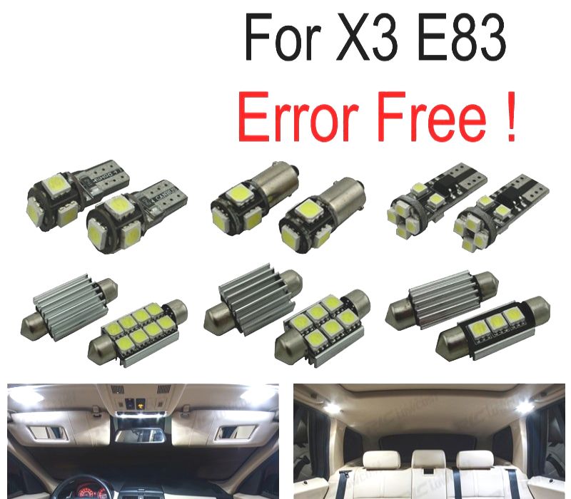 KIT COMPLETO 16 LAMPADAS LED INTERIOR BMW X3 E83 04-10