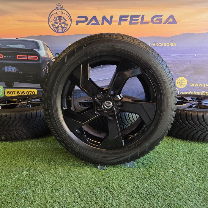 Oryginalne felgi Nissan 17 5x114,3 Nissan Qasqhai  Juke X-trail  Renault Kadjar Opony Falken 215/60/17 zimowe Alufelgi Koła
