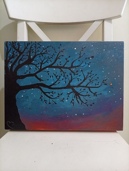 Tela pintada á mão 30 x 40