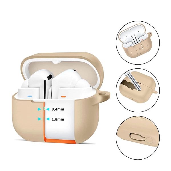 Tech-Protect Silicone Hook Samsung Galaxy Buds 3 / 3 Pro Caffe Latte