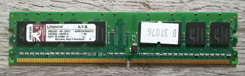 Pamięć RAM Kingston DDR2 512MB KVR533D2N4/512