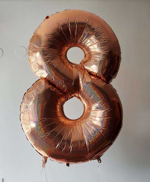 Large Birthday Balloon with the Number 8