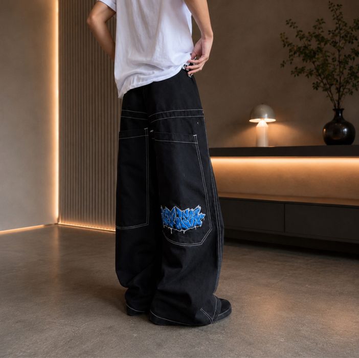 сині/червоні baggy Y2K Штани джинсові WexWear jeans