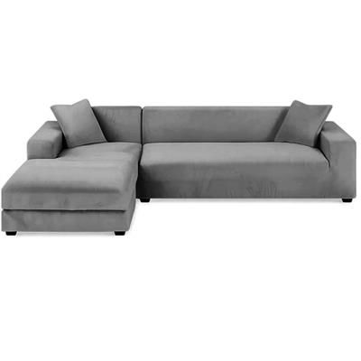 Pokrowiec na kanapę welur 190-230cm c. szary