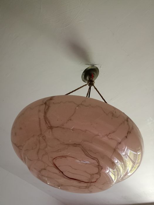 Lampa ampla stara antyk różowa
