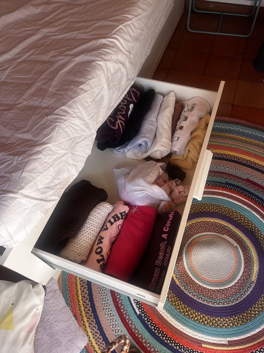 Cama IKEA BRIMNES individual/dupla + 2 gavetas + 2 colchões