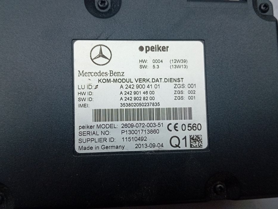 Módulo USB / AUX / IPOD MERCEDES-BENZ Classe E (W212)