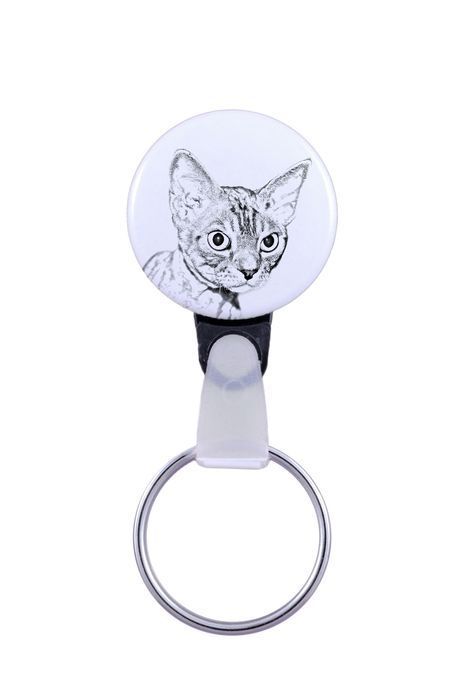 Devon Rex brelok z kotem mały Art-Dog