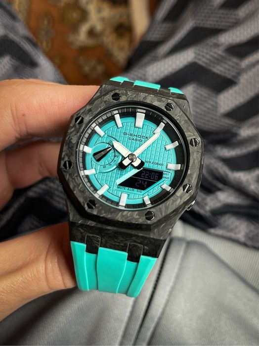 Custom G-Shock Carbon Tiffany MOD GA2100