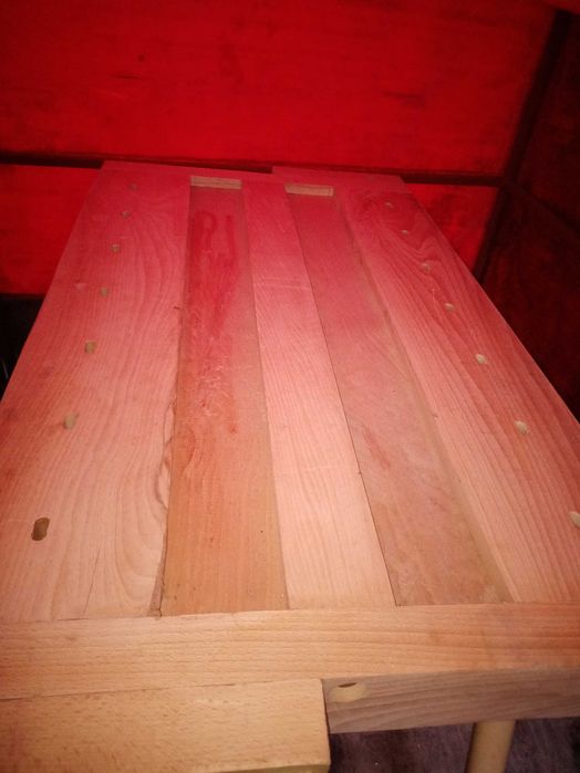 Strugnica, warsztat stolarski, stół warsztatowy.