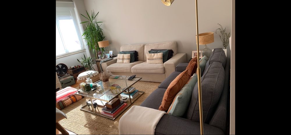 CAPA Sofá IKEA KIVIK 2 lugares Skiftebo Dark Grey como NOVA