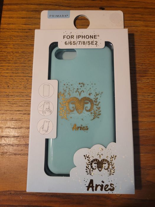 Case na telefon znak zodiaku baran turkusowy