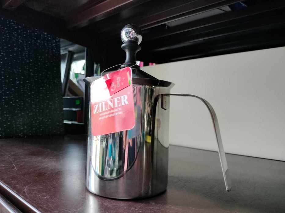 Spieniacz do mleka pianki RĘCZNY stalowy garnek ubijak 800ml