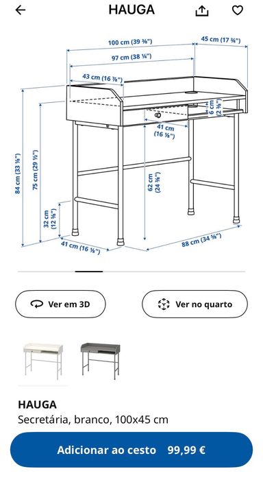 IKEA desk in excellent condition64575282824322123