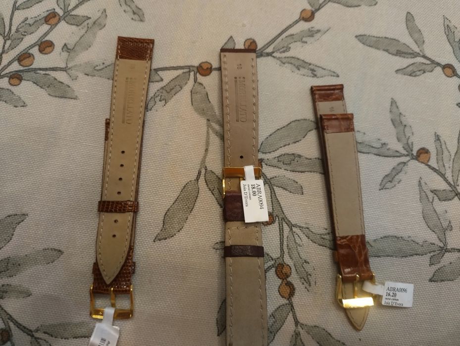 Braceletes de relógio de couro 18mm