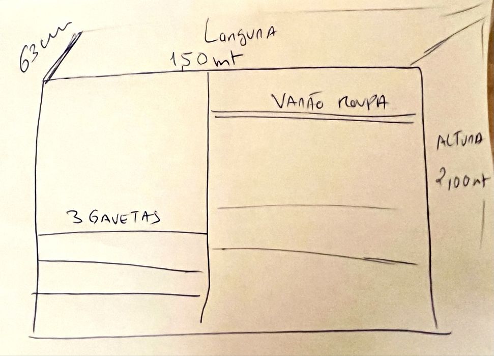 Roupeiro Novo 2mt X 1,50mt