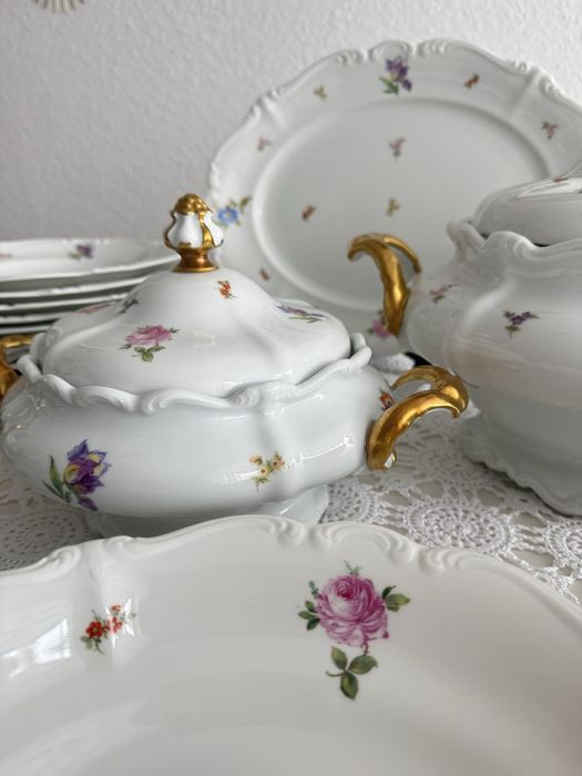 Duży serwis obiadowy Rosenthal Pompadour na 12 osób