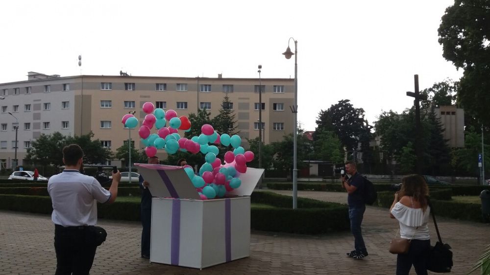 Balony box prezent